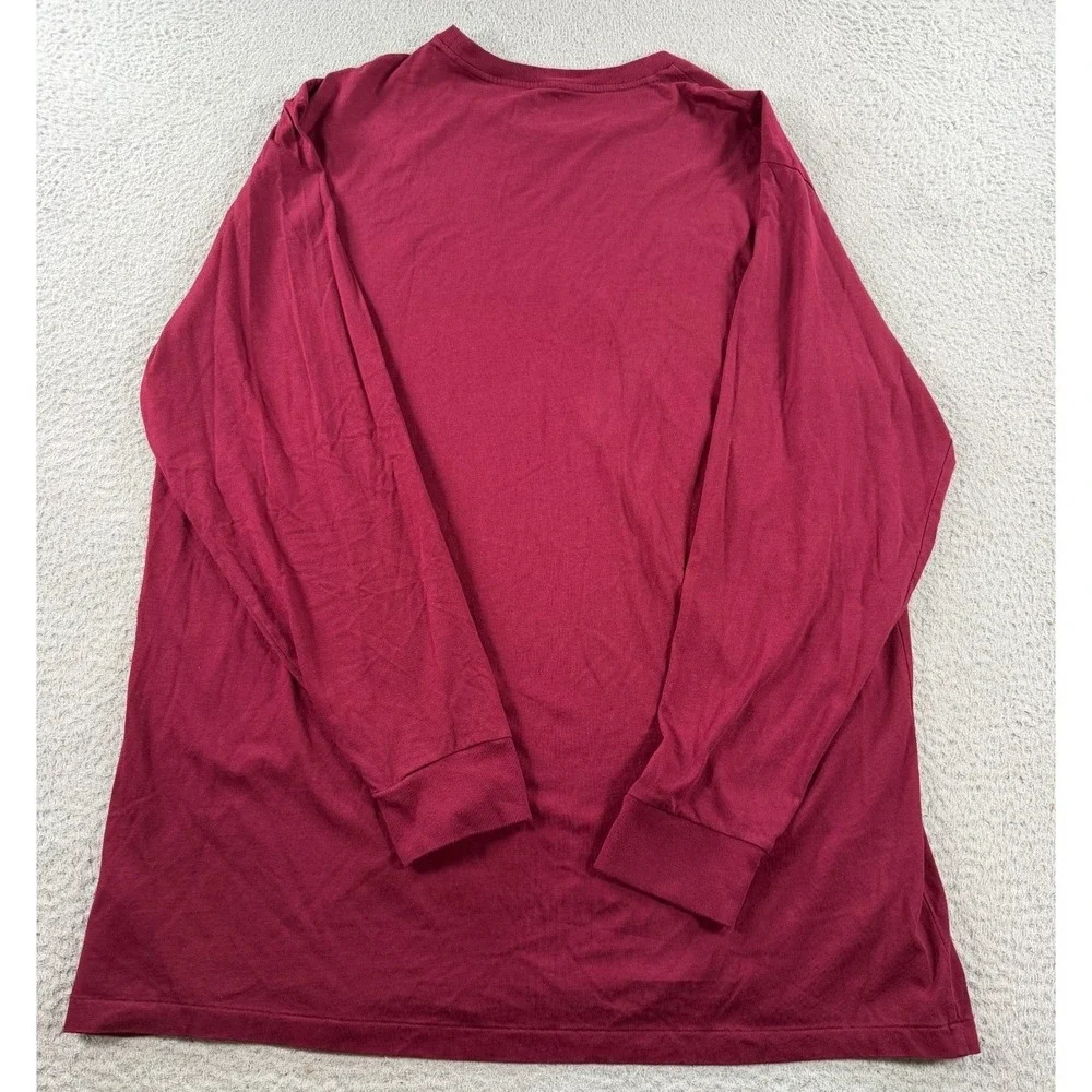 Polo Ralph Lauren Shirt Mens XLT Maroon Pony Logo Long Sleeve Crew Neck Pullover